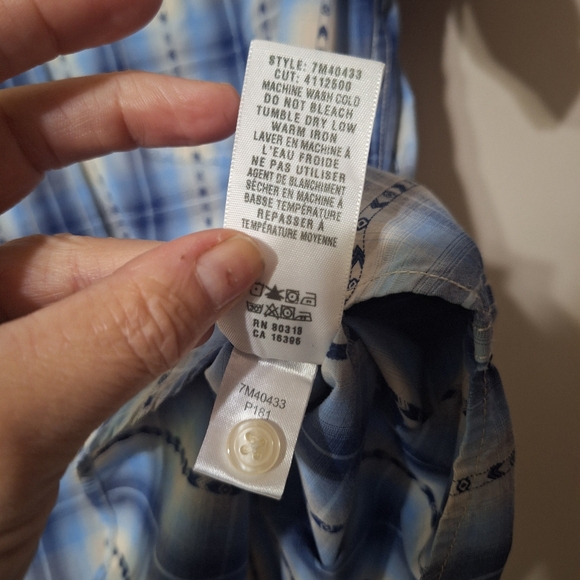 Lucky Brand Plaid Western Shirt Men's Size M Cowboycore - Picture 7 of 8